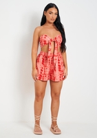 Ellie Pink Tie Dye Printed Shorts