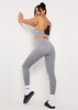 Emerie Grey Crop Top And Leggings Gym Set