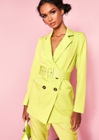 Emma Lime Green Belted Blazer