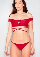 Etna Wine Multi Strap Bikini