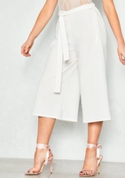 Eva White High Waist Culottes