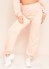 Eve Peach Contrast Stitch Joggers