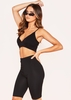 Evie Black Ribbed Cycle Shorts