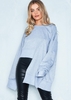 Fearne Grey Asymmetric Split Sleeve Jumper