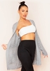 Fiona Grey Cable Knit Long Cardigan