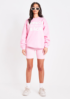 Fleur Pink Protect Your Peace Oversized Sweatshirt