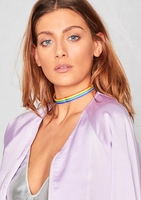 Gabi Rainbow Fabric Choker