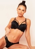 Georgia Black Lace Harness Bra & Knicker Lingerie Set
