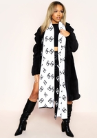 GiGi Monochrome Slogan Printed Oversized Scarf