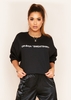 Handsa Black Slogan Off-Boys Sweatshirt