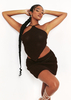 Immy Chocolate Knitted Mini Skirt