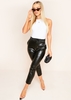 Irina Black Faux PU Trousers