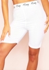 Irina White Missy High Waisted Jersey Cycle Short