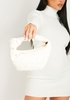 Isabella Cream Woven Knot Detail Bag