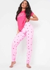 Izzy Pink Santa Baby Slogan Christmas Pyjama Set