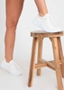 Jaelyn White Knitted Trainers