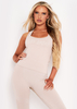 Jasmine Mocha Missy Sport Racer Back Seamless Vest Gym Top