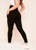 Jenniya Black Knitted Jogger Bottoms