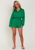 Jessie Green Cotton Oversized High Waisted Runner Shorts