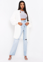 Jimena Cream Balloon Sleeve Knitted Cardigan