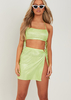 Josie Lime Glitter Lace Up Side Crop Top