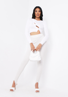 Kehlani Cream Knitted Button Up Cropped Cardigan