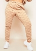 Kendal Beige Missy Empire Repeat Slogan Joggers