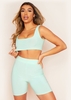 Kendra Mint Green Square Neck Cropped Vest Top