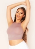 Khloe Mocha Seamless Extreme Racer Crop Top