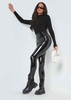 Kiera Black PU Split Hem Trousers