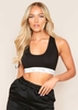 Kimberly Black Missy Empire Racer Back Crop Top