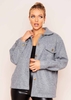 Lana Charcoal Pocket Front Shacket