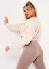Lara Stone Ruched Sleeve Cropped Jumper