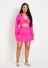 Laurel Pink Linen Waist Detail Mini Skirt