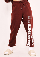 Layla Chocolate Missy Empire Slogan Joggers