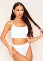 Leena Ivory Strap Crop Top