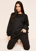 Lena Black Oversized Sweatshirt