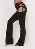 Lexy Black Cut Out Lace Up Flared Trousers