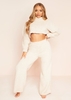 Liana Beige Teddy Borg Trouser Co-Ord Set