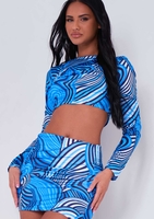 Lissy Blue Printed Top