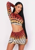 Lissy Brown Printed Ruched Top