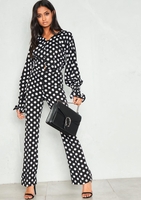 Liv Black Polkadot High Waist Trousers