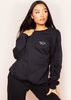 Lola Black Your Girl Forever Slogan Oversized Sweatshirt