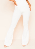 Lorezza White High Waisted Flared Trousers