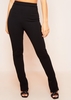 Lori Black High Waisted Split Back Seam Detail Trousers