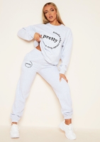 Madison Grey Slogan Casual Joggers