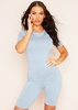 Madison Pale Blue Cycle Shorts All In One Unitard