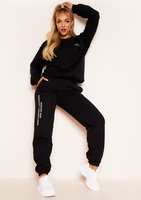 Mae Black Missy Empire Slogan Oversized Joggers