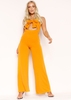 Magna Mustard Tie Front Jumpsuit