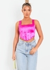 Maia Pink Metallic Corset Top